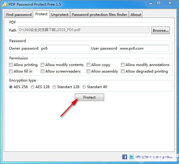 PDF Password Protect Free(PDF文件加密软件)v1.5免费版【6】