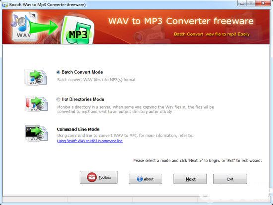 Boxoft Wav to MP3 Converter