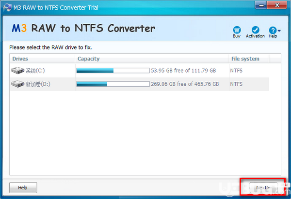M3 RAW To NTFS Converter v3.6免费版【3】