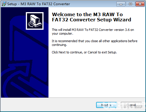 M3 RAW To FAT32 Converter(硬盘驱动器修复工具)v3.6免费版【2】