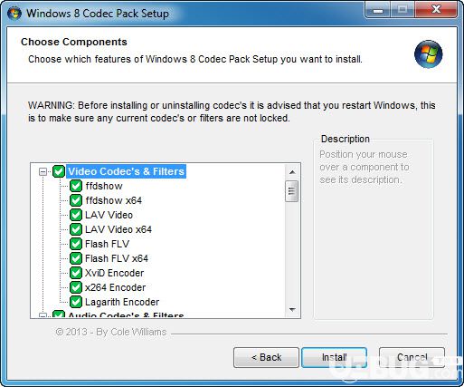 Windows 8 Codec Pack下载