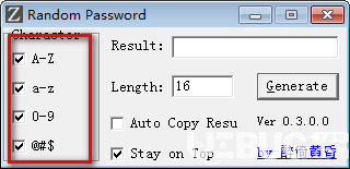 Random Password(随机密码生成工具)v0.3.0.0绿色版【2】