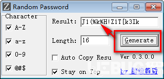 Random Password(随机密码生成工具)v0.3.0.0绿色版【3】